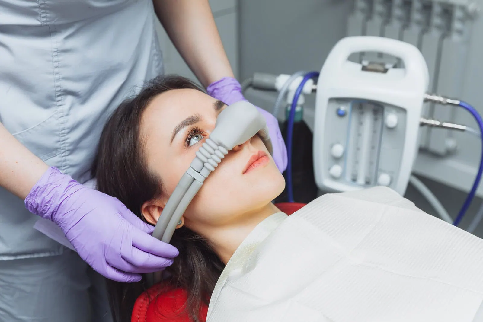 Relaxed, comfortable dental patient